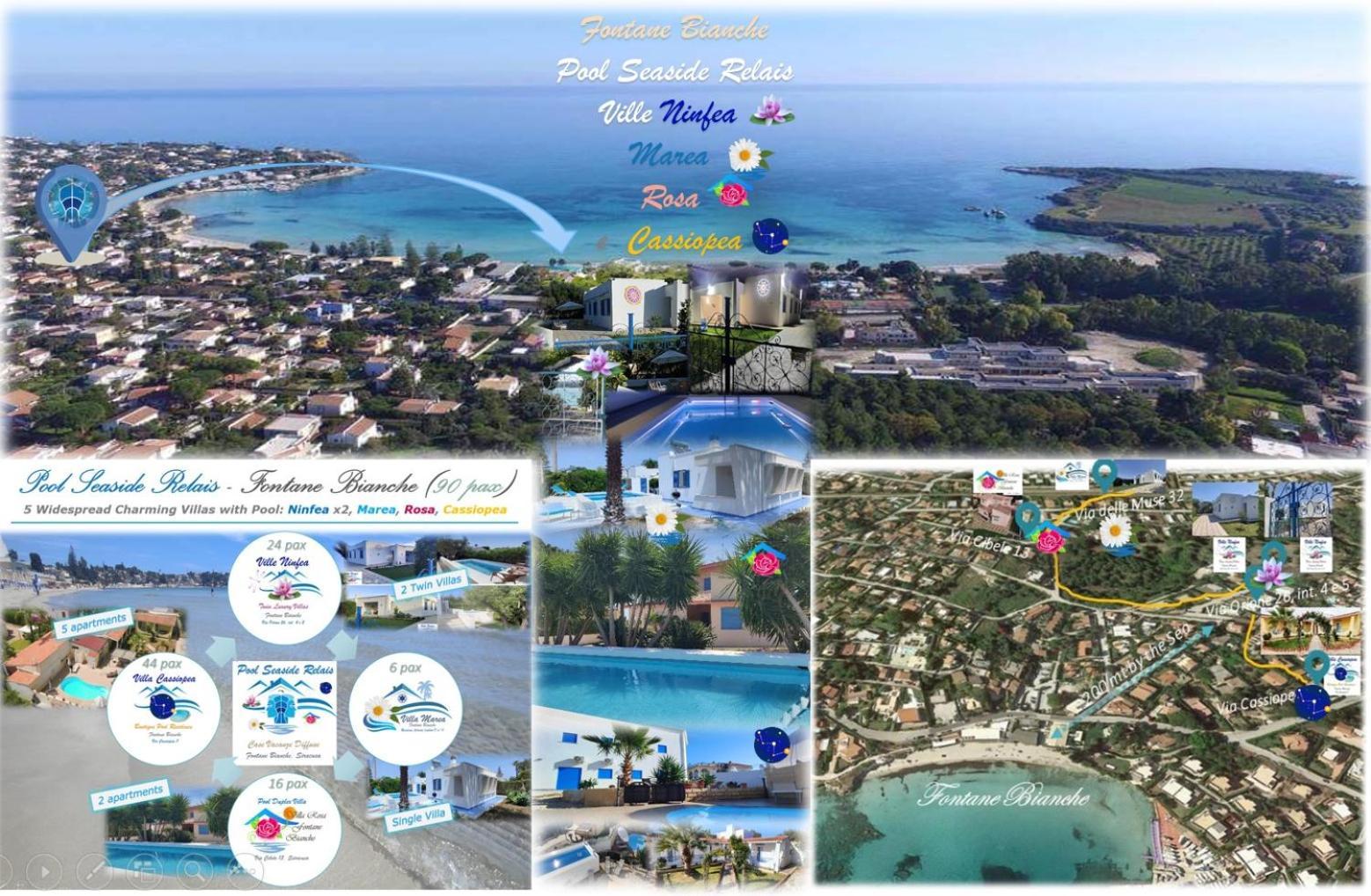 Pool Seaside Relais - Ville Ninfea, Marea, Rosa E Cassiopea 冯塔尼比安奇 外观 照片